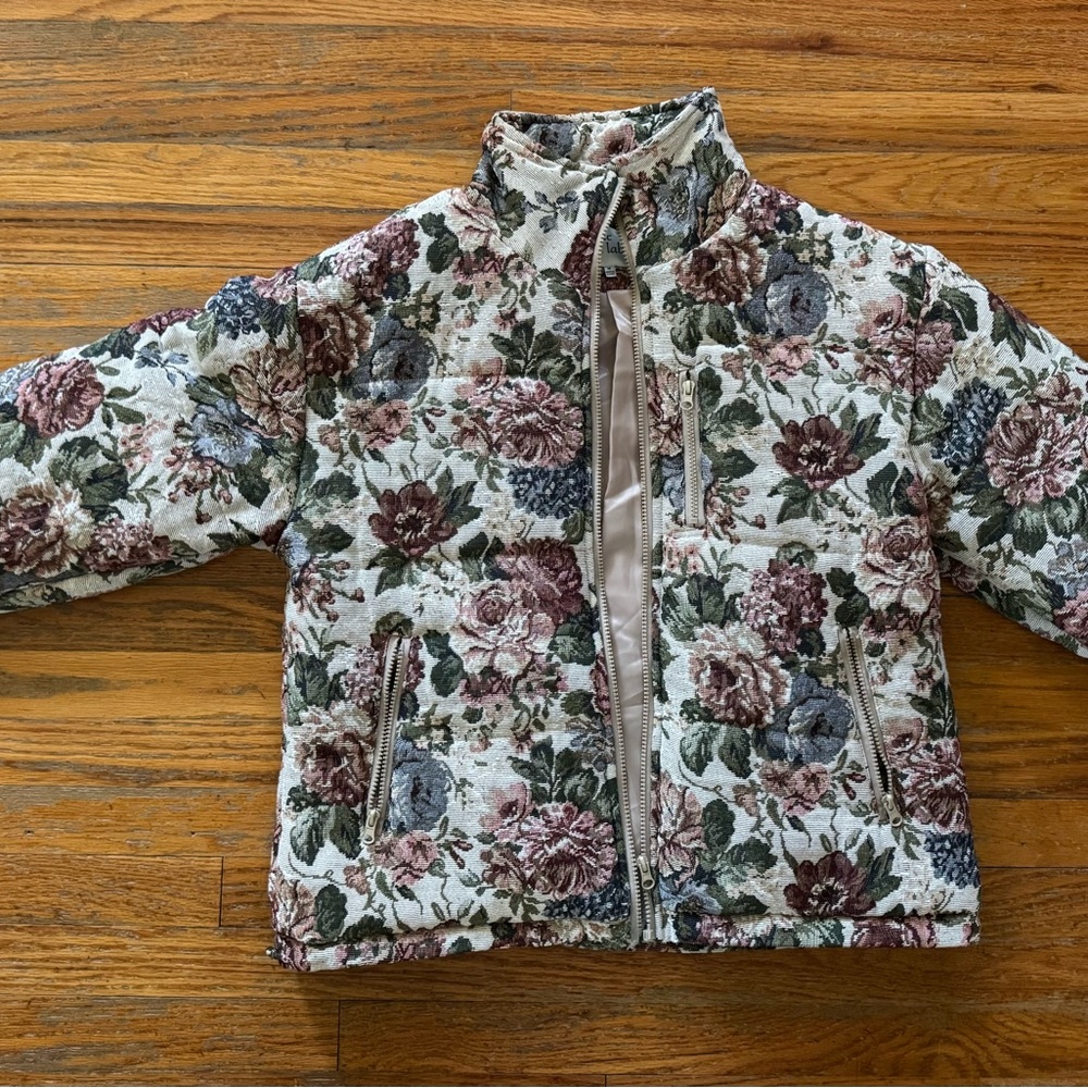 Sofie the Label Floral Tapestry Jacket • Cottagecore Coastal Romantic Puffer